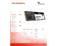 Adata XPG SX6000Pro 512GB M.2 ASX6000PNP-512GT-C - 461045 - zdjęcie 2